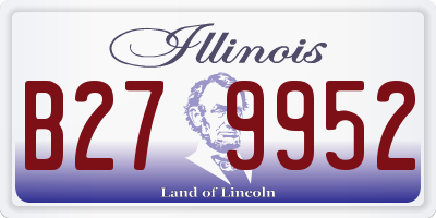 IL license plate B279952