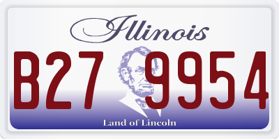 IL license plate B279954