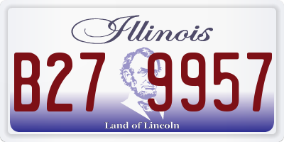 IL license plate B279957
