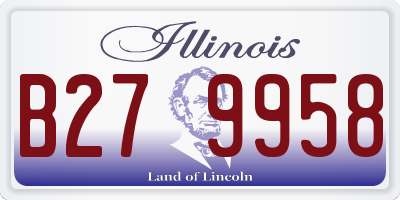 IL license plate B279958