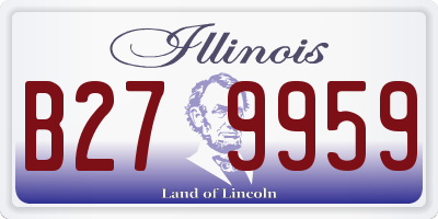 IL license plate B279959