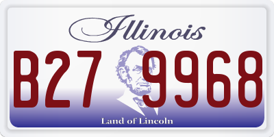 IL license plate B279968