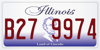 IL license plate B279974
