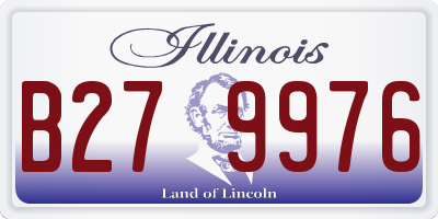 IL license plate B279976