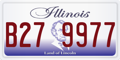 IL license plate B279977