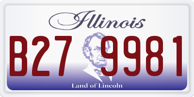 IL license plate B279981