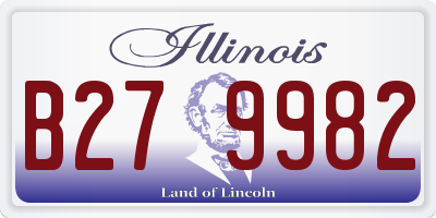 IL license plate B279982