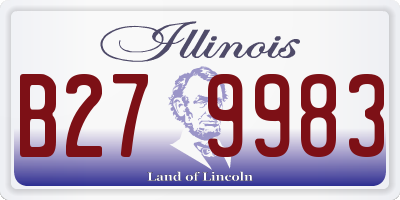 IL license plate B279983