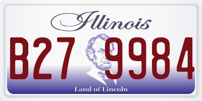 IL license plate B279984