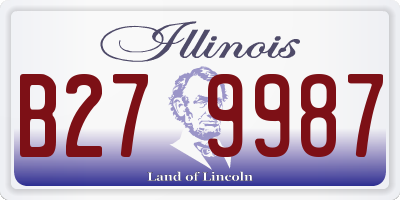 IL license plate B279987