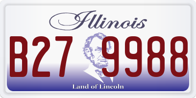 IL license plate B279988