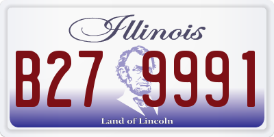 IL license plate B279991