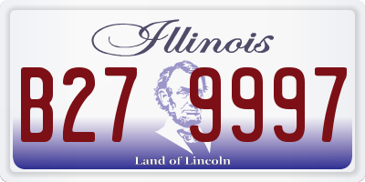 IL license plate B279997