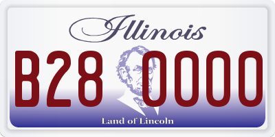IL license plate B280000