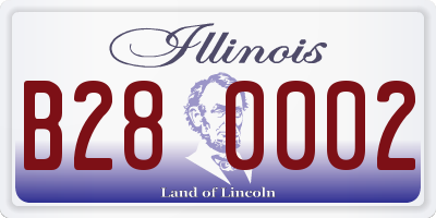 IL license plate B280002