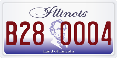 IL license plate B280004