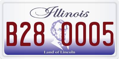 IL license plate B280005