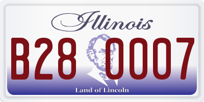 IL license plate B280007