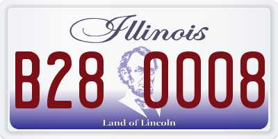 IL license plate B280008