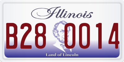 IL license plate B280014