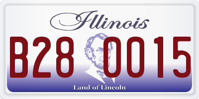 IL license plate B280015