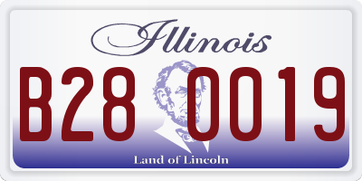 IL license plate B280019