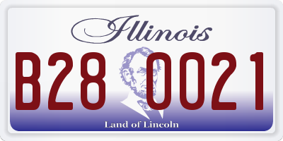 IL license plate B280021