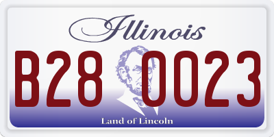 IL license plate B280023