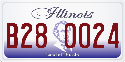 IL license plate B280024