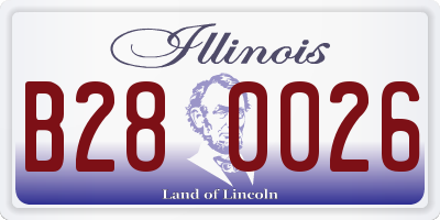 IL license plate B280026