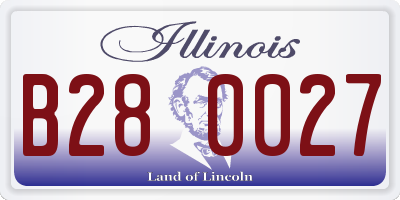 IL license plate B280027