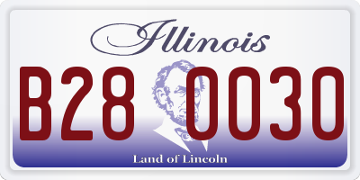 IL license plate B280030