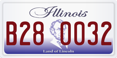 IL license plate B280032