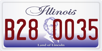 IL license plate B280035