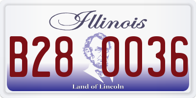 IL license plate B280036