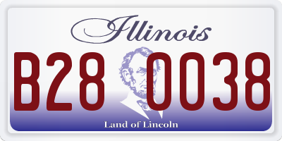 IL license plate B280038