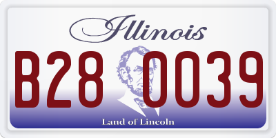 IL license plate B280039