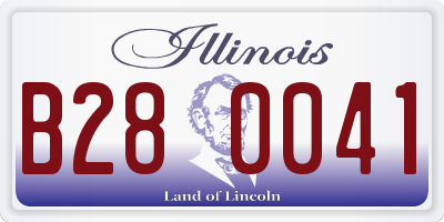IL license plate B280041