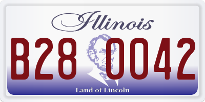 IL license plate B280042