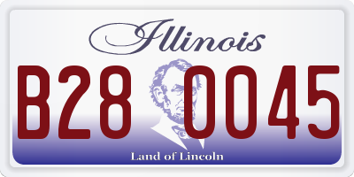 IL license plate B280045
