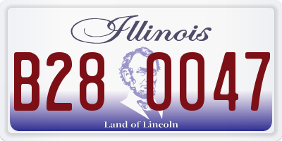 IL license plate B280047