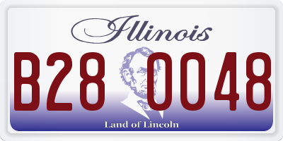 IL license plate B280048