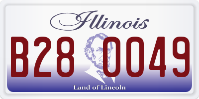 IL license plate B280049