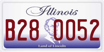 IL license plate B280052