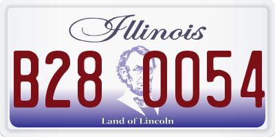 IL license plate B280054