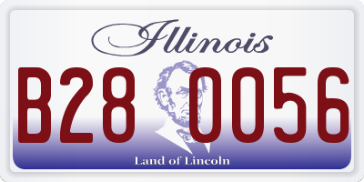 IL license plate B280056