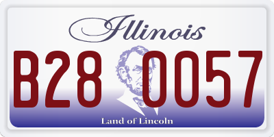 IL license plate B280057
