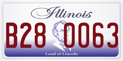 IL license plate B280063