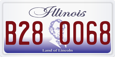 IL license plate B280068