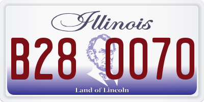 IL license plate B280070